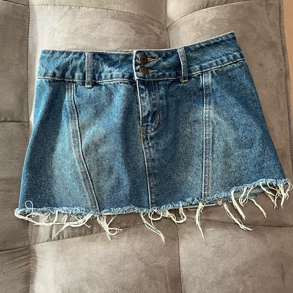 Edikted denim mini skirt